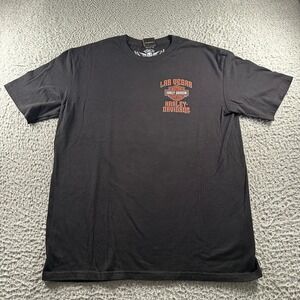 Harley-Davidson T-Shirt Mens L Las Vegas Nevada Motorcycle Graphic Back Black